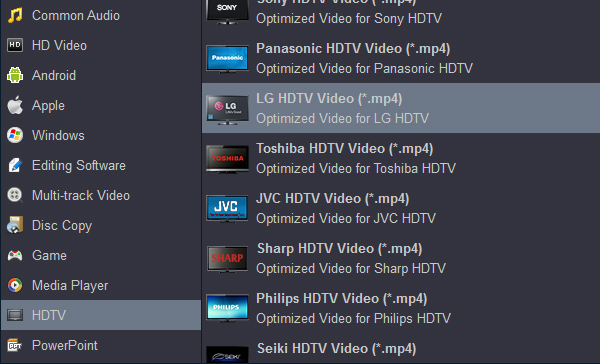 Convert Blu-ray to MP4 for LG TV